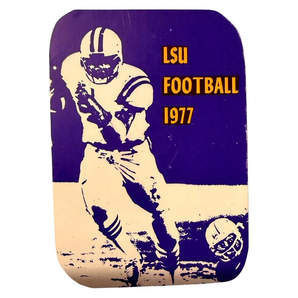 Vintage 1977 LSU Tigers Football Pocket Schedule Louisiana State University